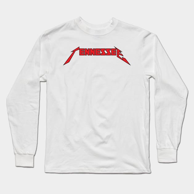 Tennessee - Typography Art Long Sleeve T-Shirt by Nebula Station